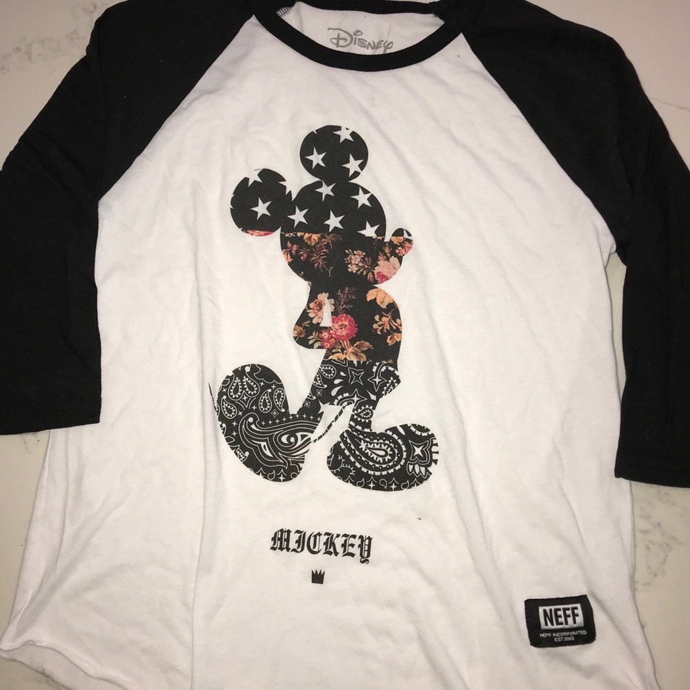Disney Mickey shirt by Neff bandana flower star L